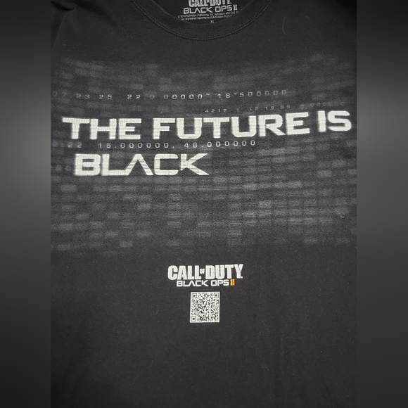 CoD Black Ops II Shirt XL Black 2012 Employee Promo Future Is Black Launch Code - Picture 2 of 5